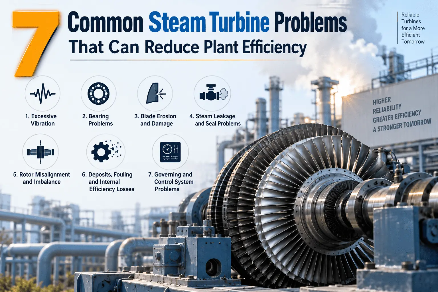 7 Common Steam Turbine Problems That Can Reduce Plant Efficiency
